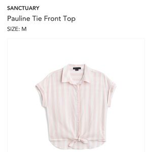 Sanctuary tie front top NWT size Medium